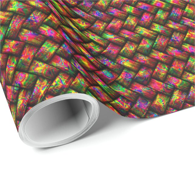 Presente Papel de enrolamento Multicolor Weave 1 (Ponta do rolo)