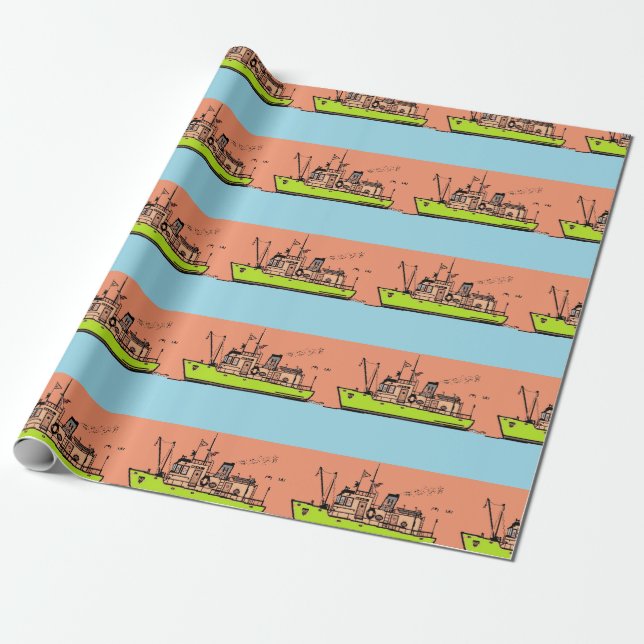 Presente Papel de enrolamento, náutico (Desenrolado)