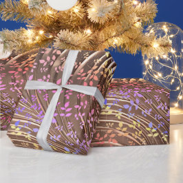 Presente Papel de enrolamento Neon Florals X'mas Curvas de 