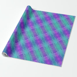 Presente Papel de enrolamento Neon Turquoise & Purple Strip