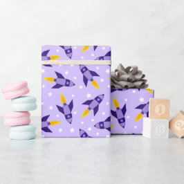 Presente Papel de enrolamento para foguetes com retro roxo