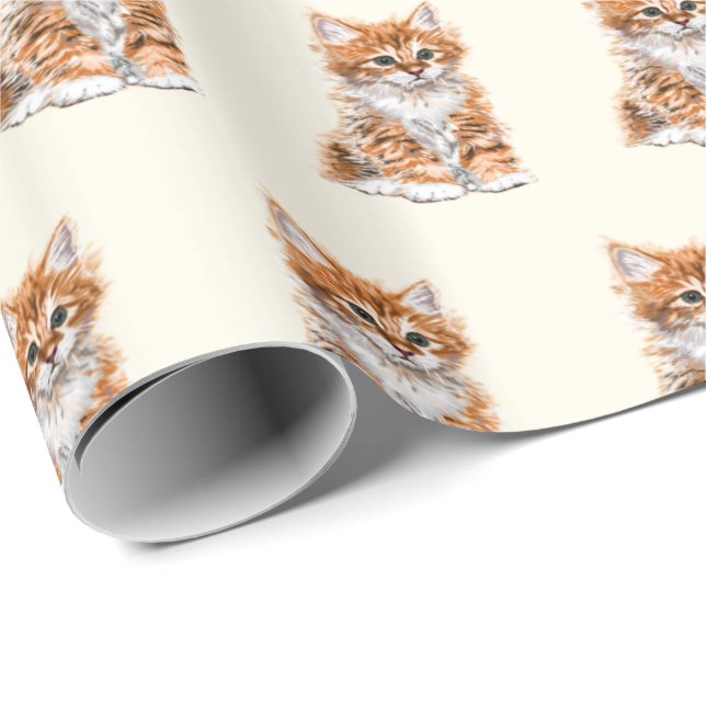 Presente Papel de enrolamento para gatos bebês (Ponta do rolo)