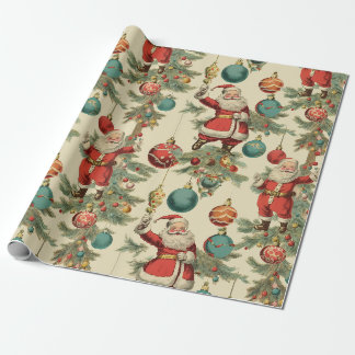 Presente Papel de enrolamento para Papais noeis e ornamento
