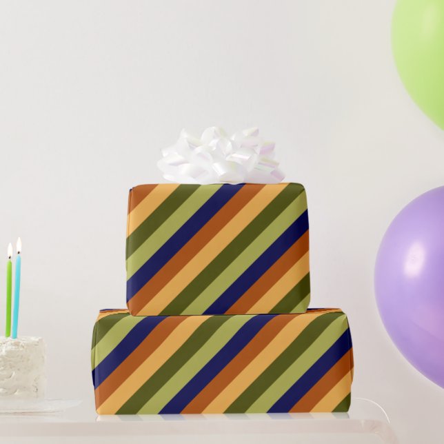 Presente Papel de enrolamento para tiras de Marinho de oliv (Presentes para festas)