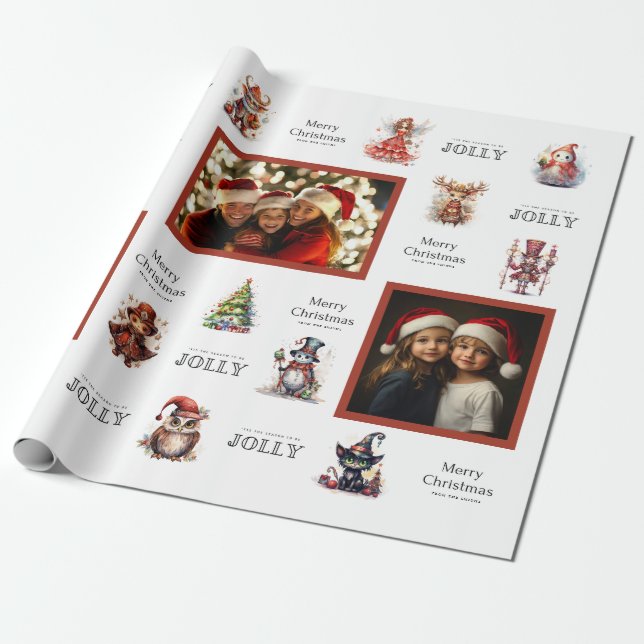 Presente Papel de enrolamento personalizado de caracteres d (Desenrolado)