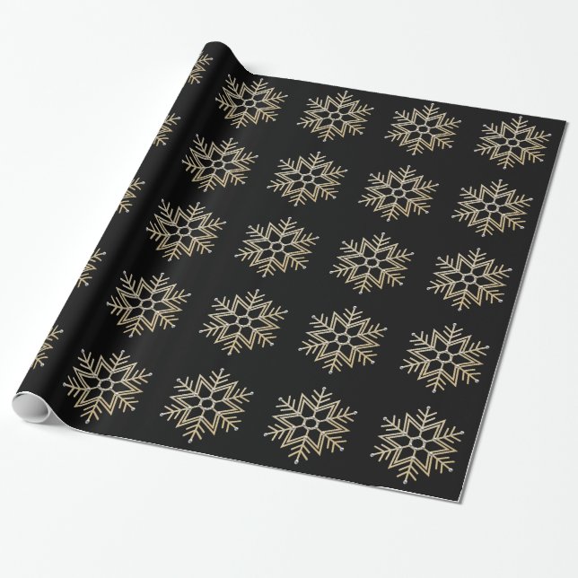Presente Papel de enrolamento prateado e Dourado flocos de  (Desenrolado)