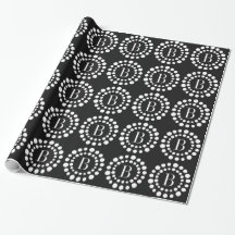 Papel de enrolamento preto monograma