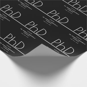 Presente Papel de enrolamento preto na Festa de formatura P