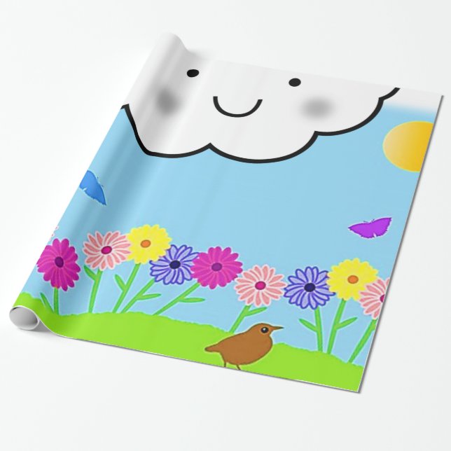 Presente Papel de enrolamento primavera (Desenrolado)