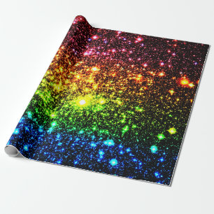 Presente Papel de enrolamento Rainbow Galaxy