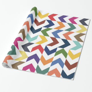 Presente Papel de enrolamento Rainbow ZigZag