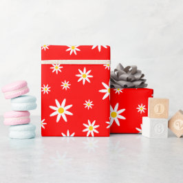 Presente Papel de enrolamento Red Daisy