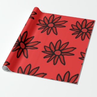 Presente Papel de enrolamento Red Daisy