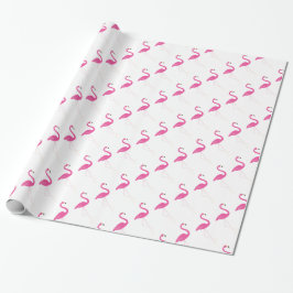 Presente Papel de enrolamento rosa do Flamingo Party