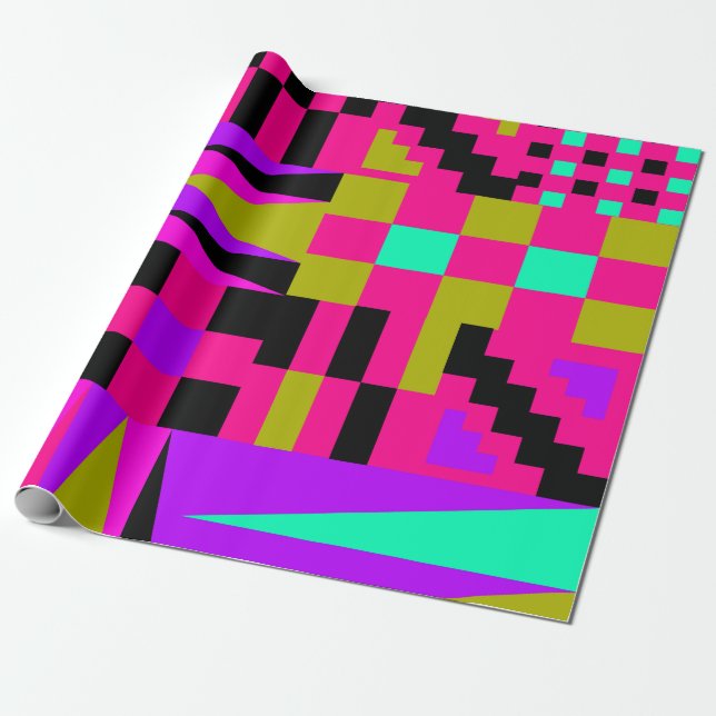 Presente Papel de enrolamento rosa do Kente africano (Desenrolado)