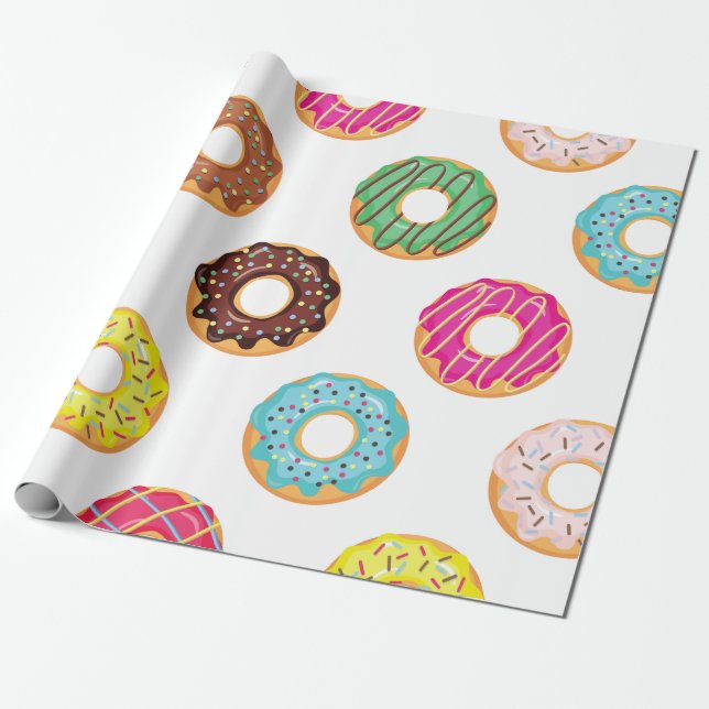 Presente Papel de enrolamento= rosquinhas coloridas - Anive (Desenrolado)