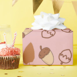 Presente Papel de enrolamento sem costura, de avelã, rosa, 