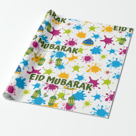 Presente Papel de enrolamento Splash Eid Mubarak