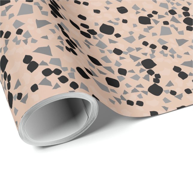 Presente Papel de enrolamento Terrazzo para Blush Simples M (Ponta do rolo)