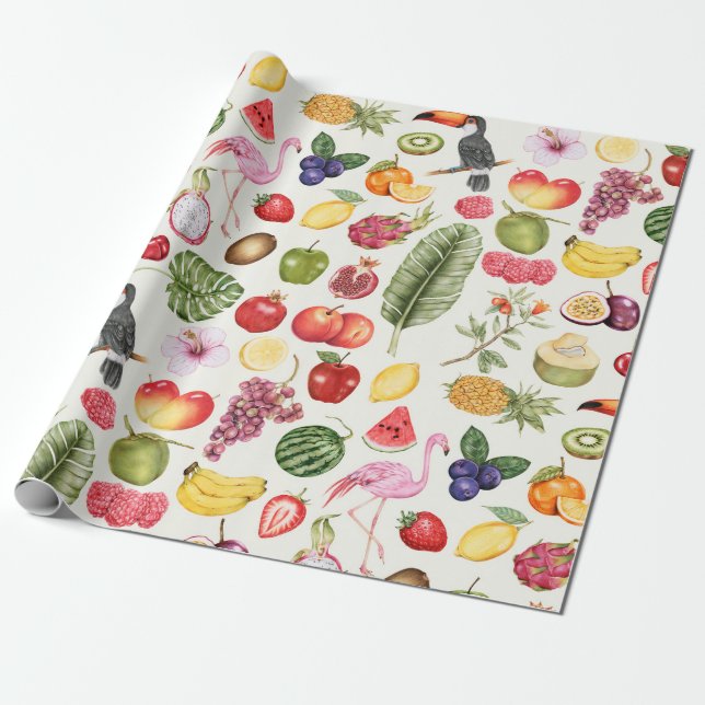 Presente Papel de enrolamento tropical (Desenrolado)