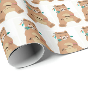 Presente Papel de enrolamento - Urso de brava de bebê