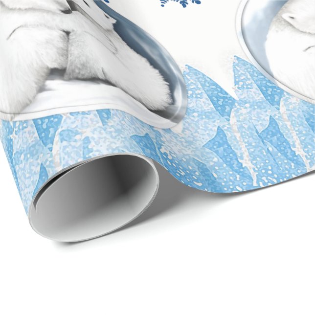 Presente Papel de enrolamento Urso Polar (Ponta do rolo)