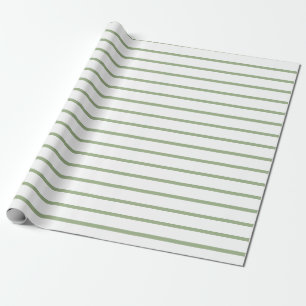 Presente Papel de enrolamento verde e branco com risca bran
