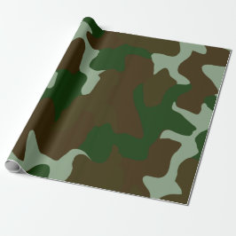 Presente Papel de enrolamento verde e castanho para camufla