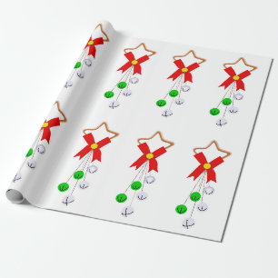Presente Papel de enrolamento verde e Enfeites de natal pra