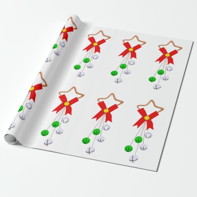 Presente Papel de enrolamento verde e Enfeites de natal pra (Desenrolado)