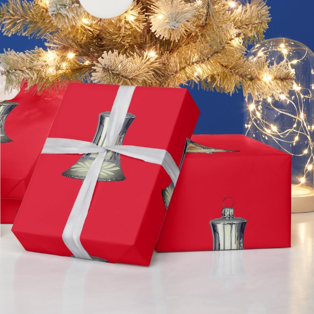 Presente Papel de enrolamento vermelho das pratas (Feriados)