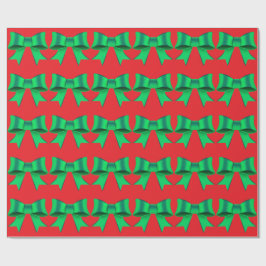 Presente Papel de enrolamento vermelho do Arco verde