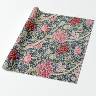 Presente Papel de enrolamento vermelho e rosa do crisântemo