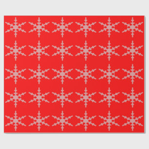 Presente Papel de enrolamento vermelho em floco de neve