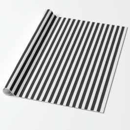 Presente Papel de enrolamento Vintage Black White Stripes