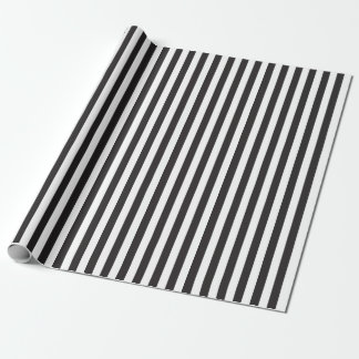 Presente Papel de enrolamento Vintage Black White Stripes
