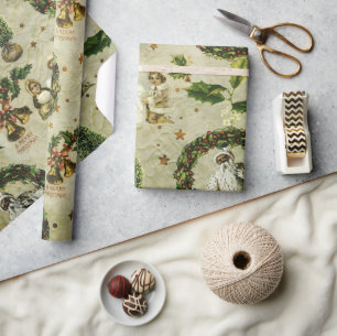 Presente Papel de enrolamento vitoriano da Trio II de Natal