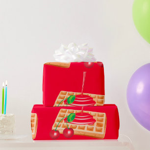 Presente Papel de enrolar Cherry Waffles