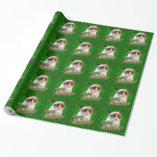 Presente Papel de enrolar Feriados Felizes e Grumpy Cat