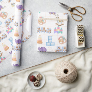 Presente Papel de enrolar para brinquedos de bebês