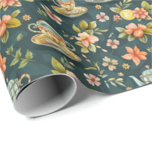 Presente Papel de enrolar para festas de chá, em forma de p