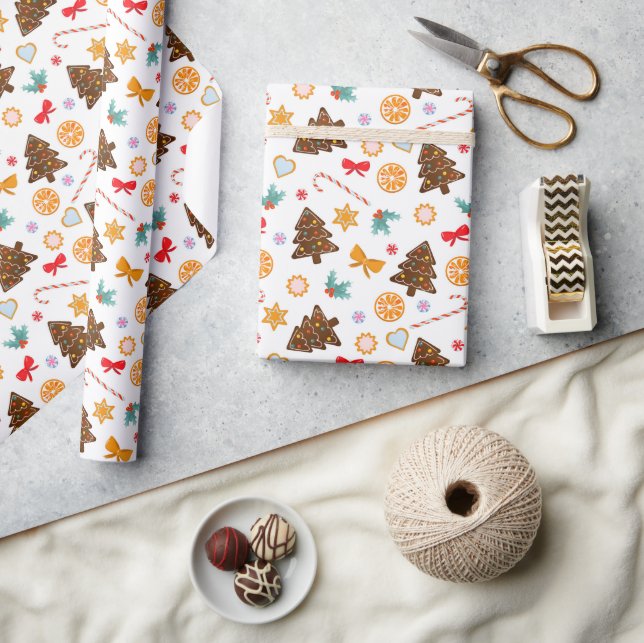 Presente Papel de enrolar para o Ano Novo. (Artesanato)