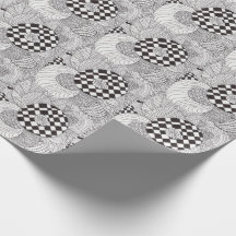 Papel de envolvimento abstrato preto e branco do