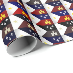 Presente Papel de envolvimento acádico da bandeira do tema