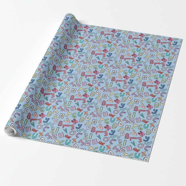 Presente Papel de envolvimento adorável do alfabeto (Desenrolado)