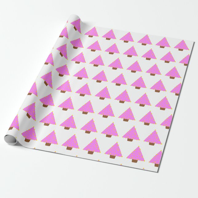 Presente papel de envolvimento alternativo cor-de-rosa da (Desenrolado)