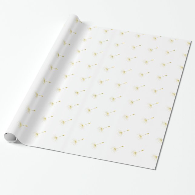 Presente Papel de envolvimento amarelo de flutuação das (Desenrolado)
