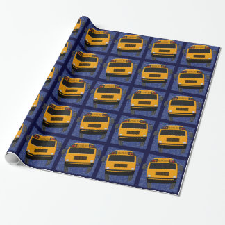 Presente Papel de envolvimento amarelo quadro do auto