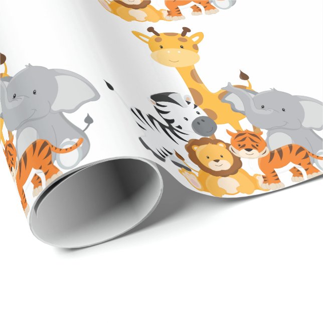 Presente Papel de envolvimento animal do bebê bonito da (Ponta do rolo)