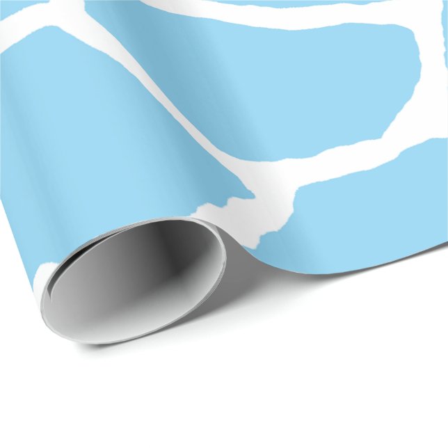 Presente Papel de envolvimento azul do teste padrão da pele (Ponta do rolo)
